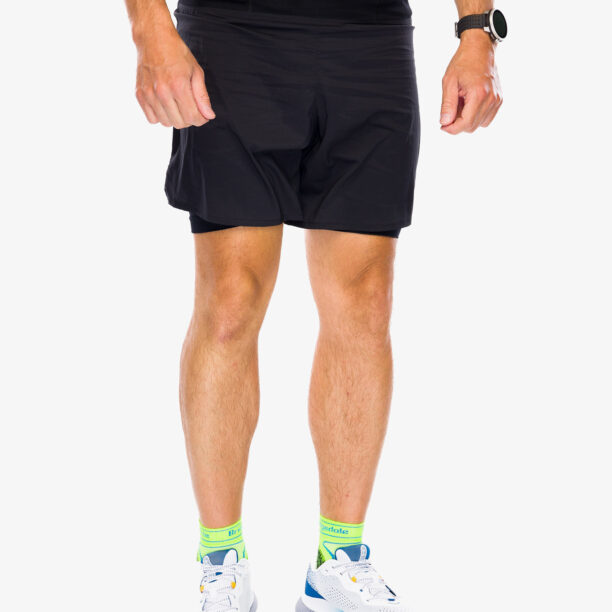 Cumpăra Pantaloni scurti alergare Compressport Trail Racing 2-in-1 Short - black