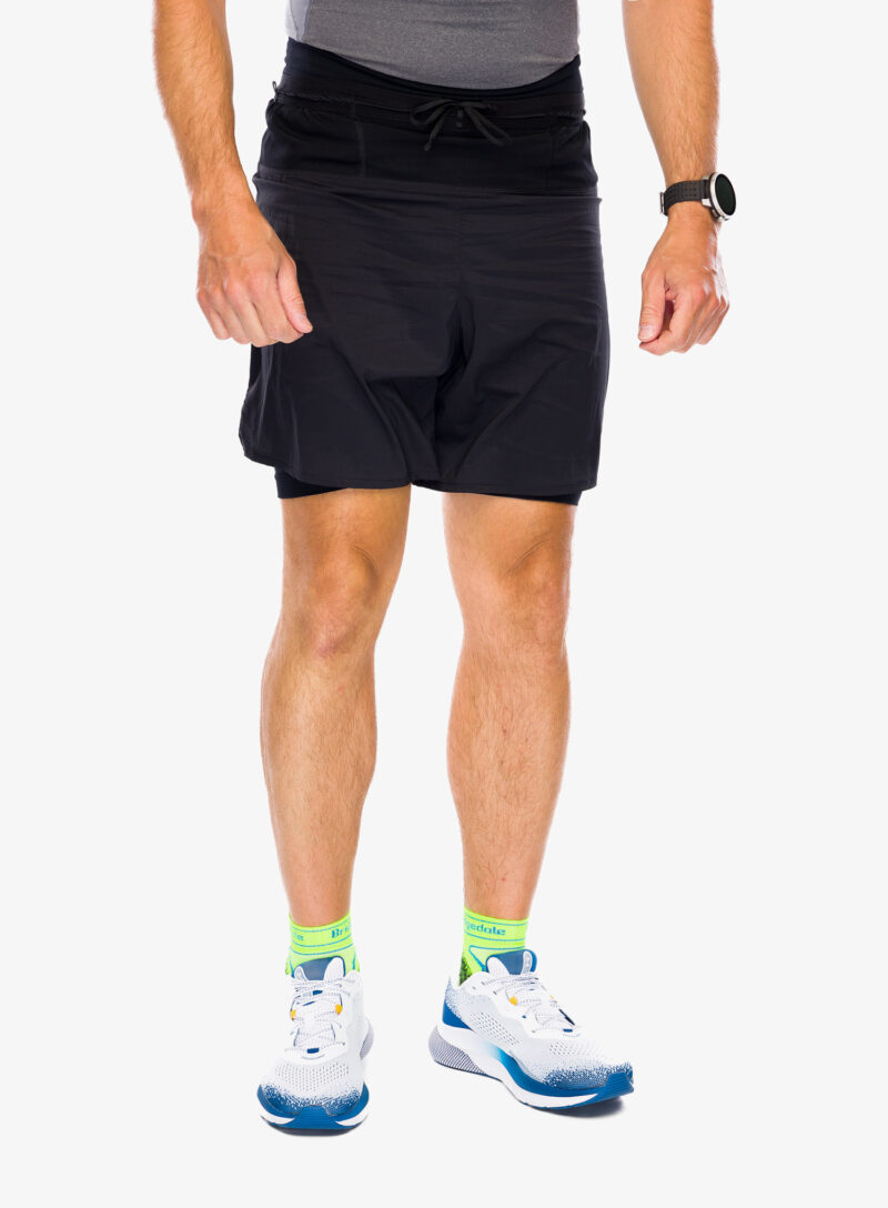 Cumpăra Pantaloni scurti alergare Compressport Trail Racing 2-in-1 Short - black