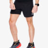 Pantaloni scurti alergare Compressport Trail Racing Overshort - black