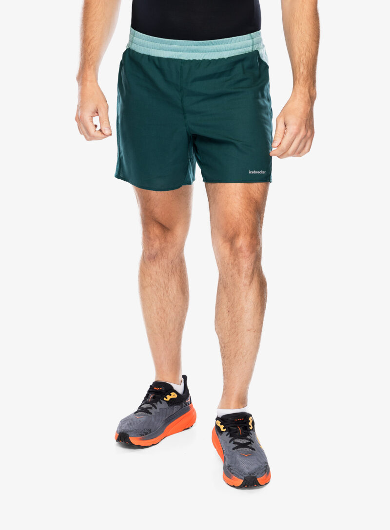 Pantaloni scurti alergare Icebreaker Merino 125 ZoneKnit Speed 6 Shorts - fathom/cloud