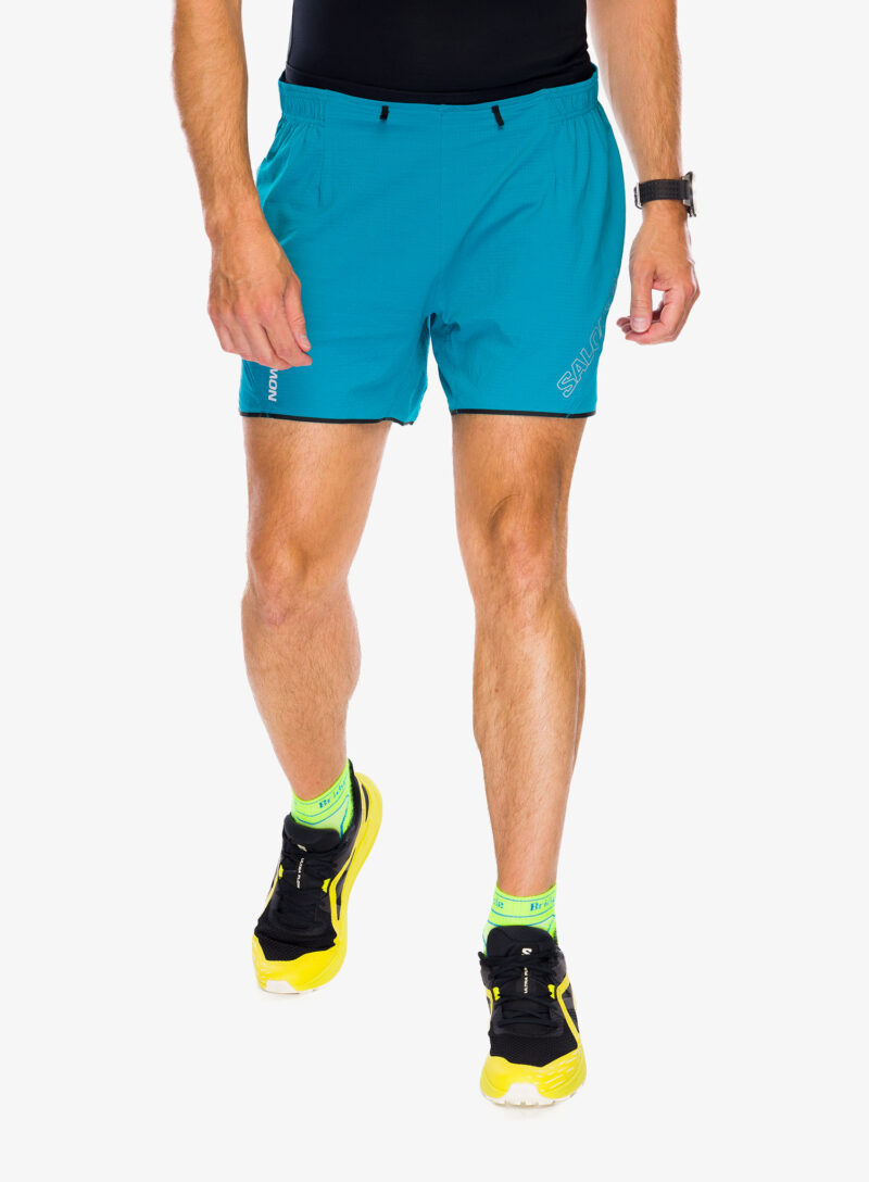 Pantaloni scurti alergare Salomon Sense Aero 5 Shorts - tahitian tide