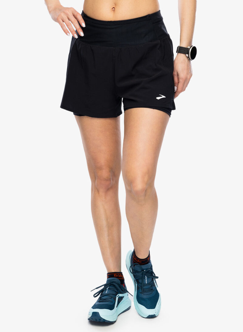 Pantaloni scurti alergare femei Brooks High Point 3in 2-in-1 Short 2.0 - black