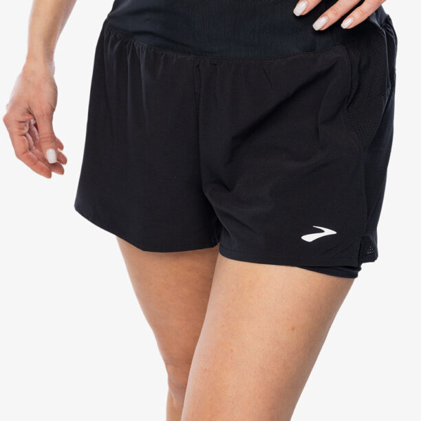 Original Pantaloni scurti alergare femei Brooks High Point 3in 2-in-1 Short 2.0 - black