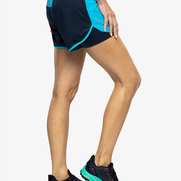 Preţ Pantaloni scurti alergare femei Columbia Endless Trail 2n1 Short - ocean blue/collegiate navy