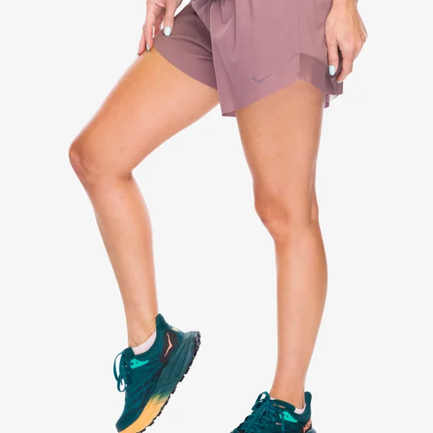 Cumpăra Pantaloni scurti alergare femei Hoka Glide 4 Short - smokey quartz