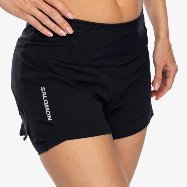 Original Pantaloni scurti alergare femei Salomon Sense Aero 2in1 Short - black