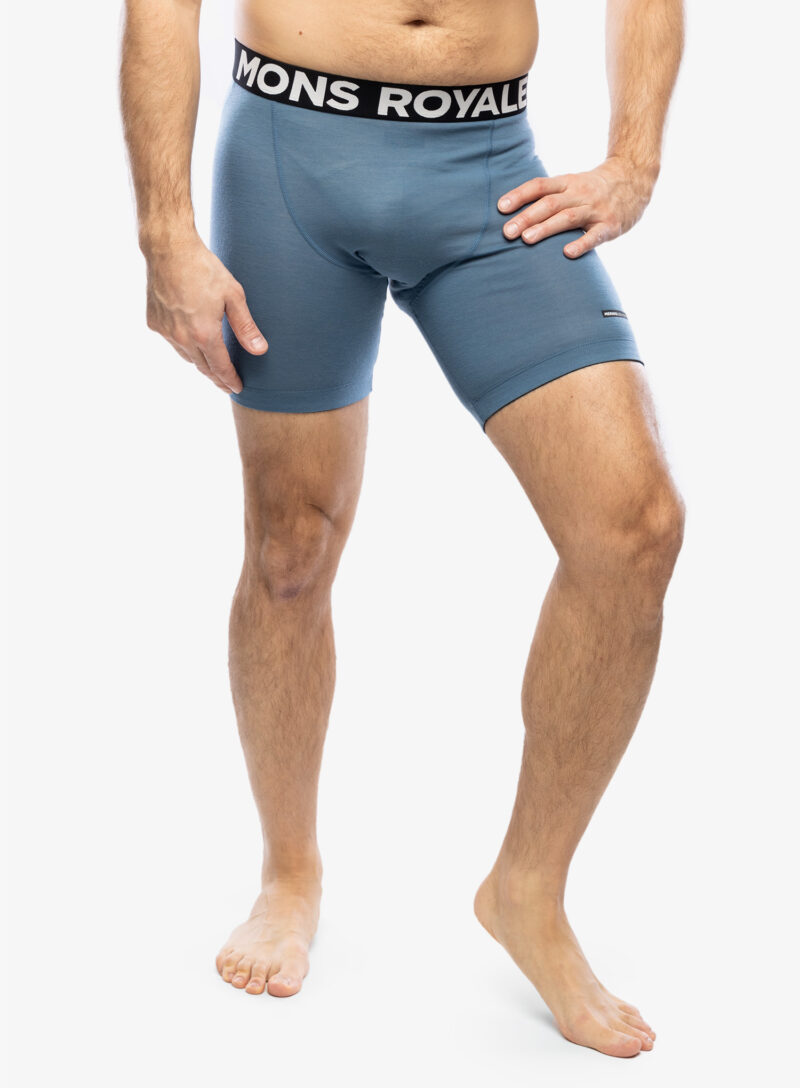 Pantaloni scurti ciclism Mons Royale Low Pro Merino Aircon Bike Short Liner - blue slate