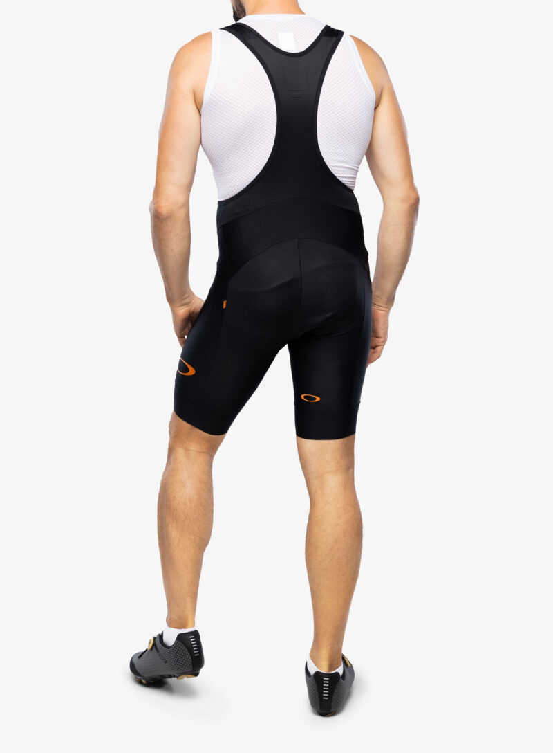 Pantaloni scurti ciclism cu inserție Oakley Endurance Mix Bib - black/orange preţ