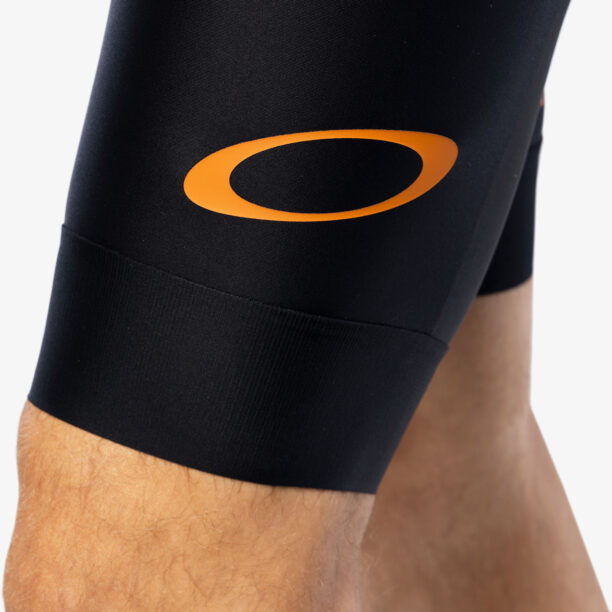 Original Pantaloni scurti ciclism cu inserție Oakley Endurance Mix Bib - black/orange