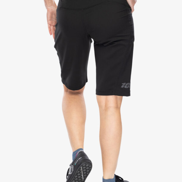 Pantaloni scurti ciclism femei 100% Ridecamp Short - black preţ