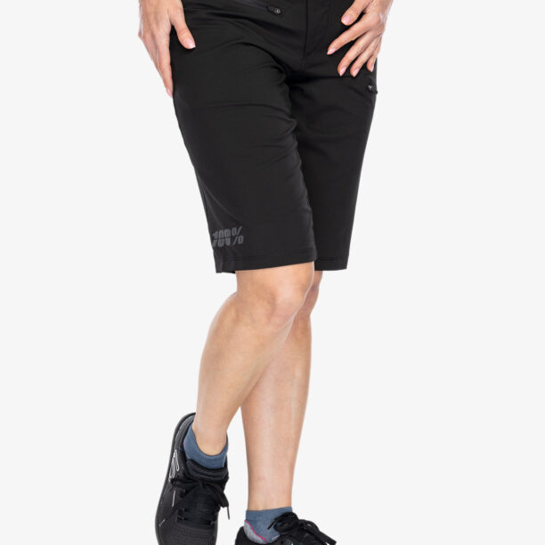 Cumpăra Pantaloni scurti ciclism femei 100% Ridecamp Short - black