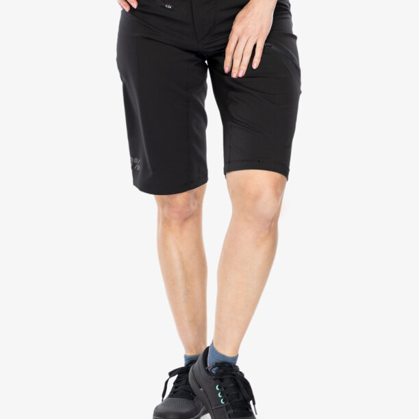 Pantaloni scurti ciclism femei 100% Ridecamp Short - black