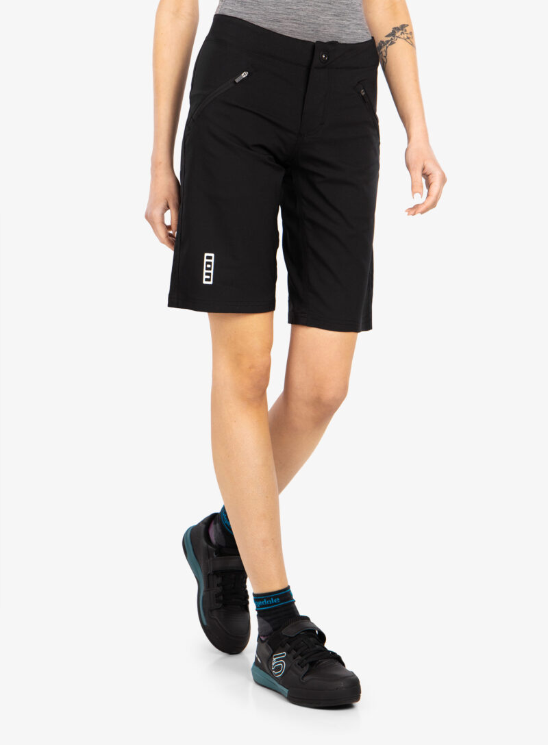 Pantaloni scurti ciclism femei ION Logo - black