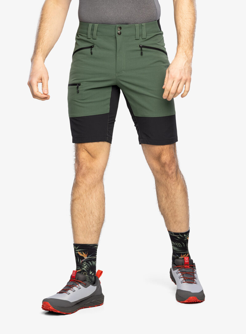 Pantaloni scurti drumetie barbati Haglofs Mid Slim Shorts - fjell green/true black