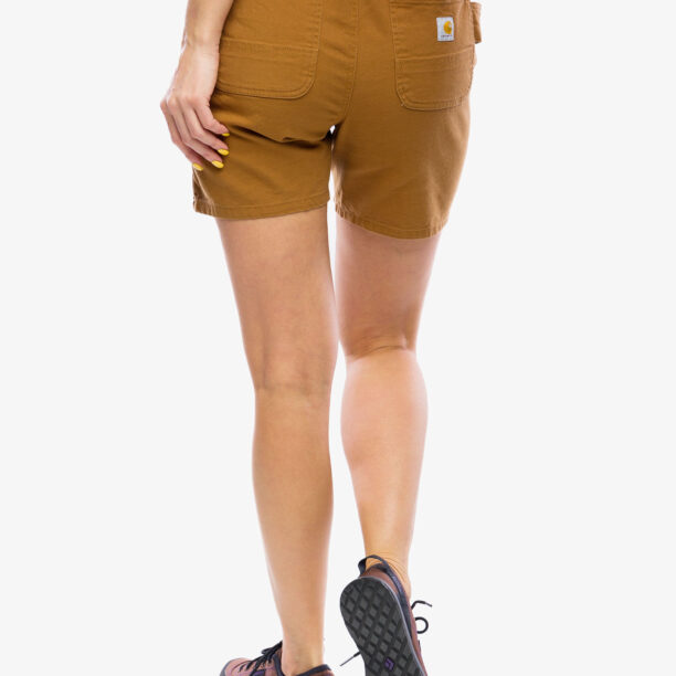 Pantaloni scurti drumetie femei Carhartt Relaxed Fit Canvas Work Short - carhartt brown preţ