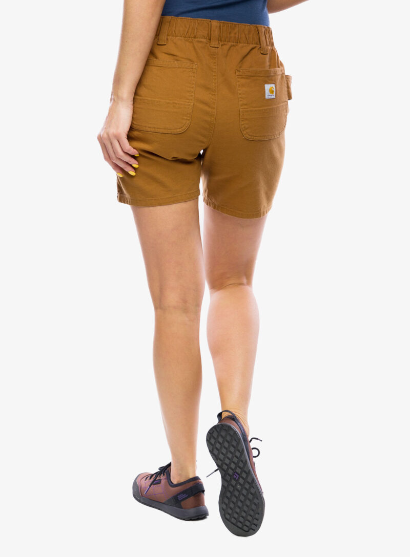 Pantaloni scurti drumetie femei Carhartt Relaxed Fit Canvas Work Short - carhartt brown preţ