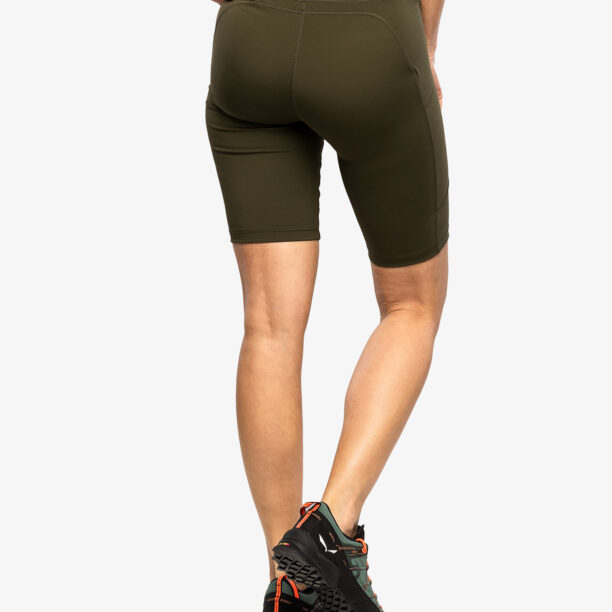 Pantaloni scurti drumetie femei Fjallraven Abisko Short Tights - deep forest preţ