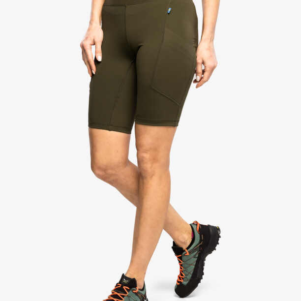 Pantaloni scurti drumetie femei Fjallraven Abisko Short Tights - deep forest