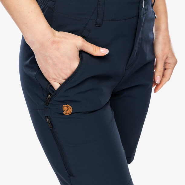 Original Pantaloni scurti drumetie femei Fjallraven Abisko Trail Stretch Shorts - dark navy