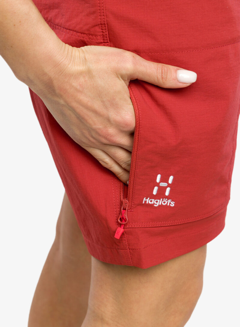 Original Pantaloni scurti escaladă pentru femei Haglofs ROC Spitz Shorts - corrosion/poppy red