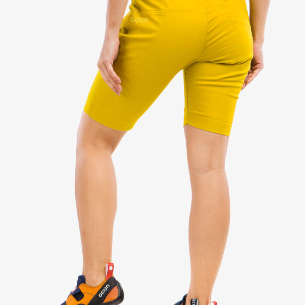 Pantaloni scurti escaladă pentru femei Ocun Sansa Shorts - yellow antique moss preţ