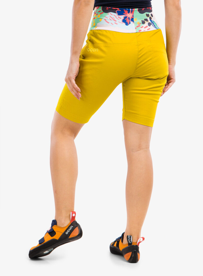 Pantaloni scurti escaladă pentru femei Ocun Sansa Shorts - yellow antique moss preţ