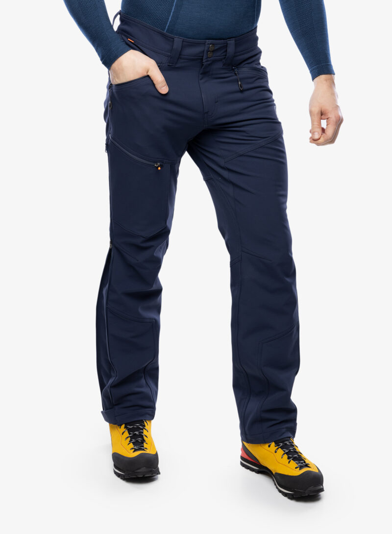 Pantaloni softshell barbati Mammut Zinal Guide SO Hybrid Pants - marine