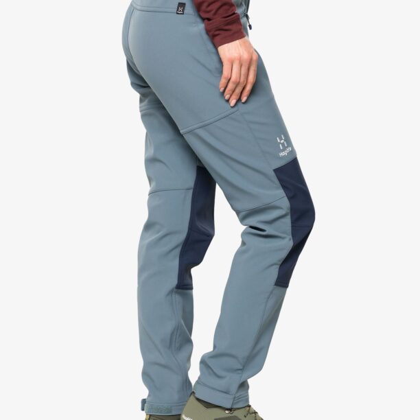 Pantaloni softshell femei Haglofs Chilly Softshell Pant - steel blue/tarn blue preţ