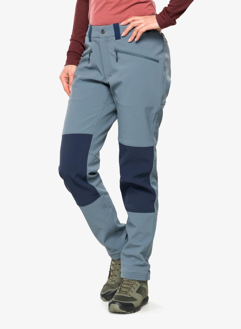 Pantaloni softshell femei Haglofs Chilly Softshell Pant - steel blue/tarn blue