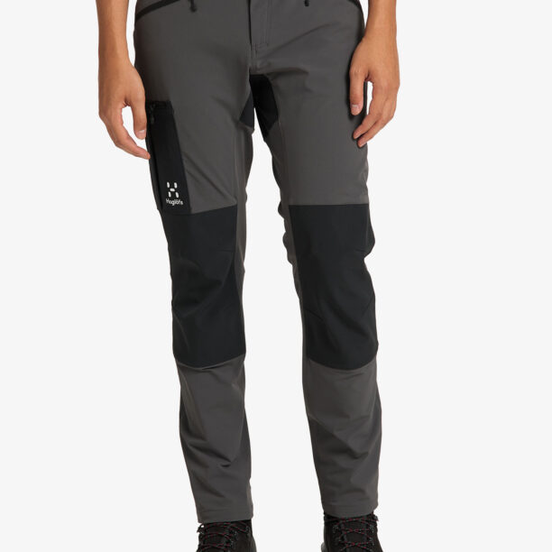 Pantaloni softshell femei Haglofs Mid Slim Pant - magnetite/true black