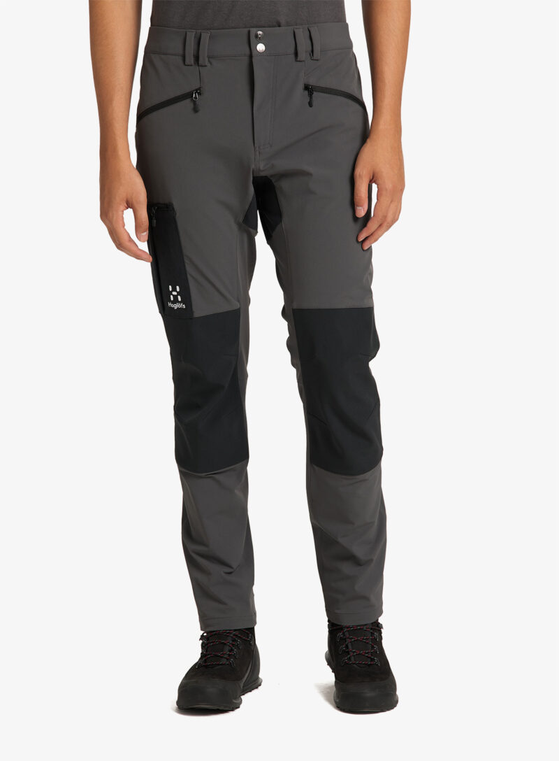 Pantaloni softshell femei Haglofs Mid Slim Pant - magnetite/true black