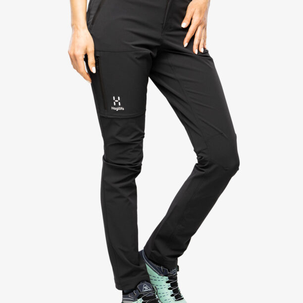 Pantaloni softshell femei Haglofs Moran Softshell Slim Pant - true black