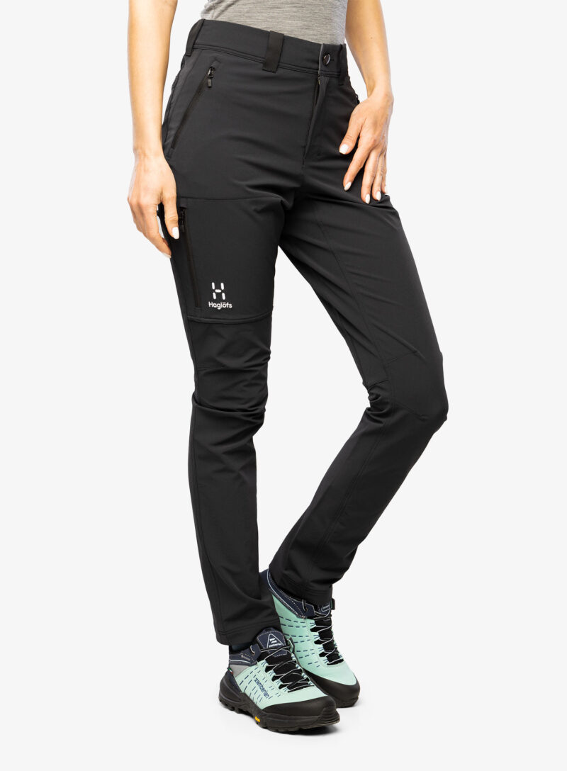 Pantaloni softshell femei Haglofs Moran Softshell Slim Pant - true black