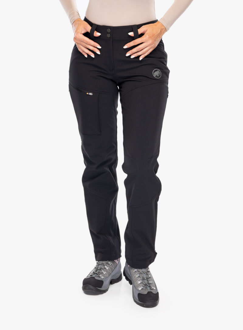 Pantaloni softshell femei Mammut Zinal Guide SO Hybrid Pants - black