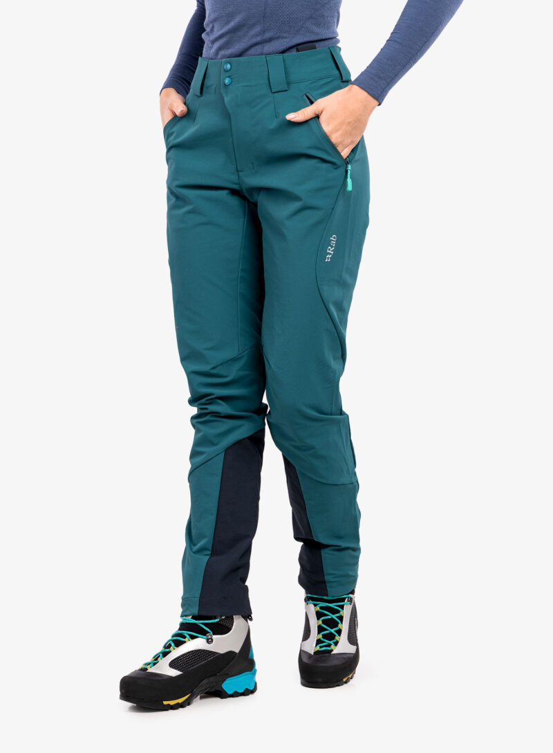 Preţ Pantaloni softshell femei Rab Ascendor AS Pants - sagano green