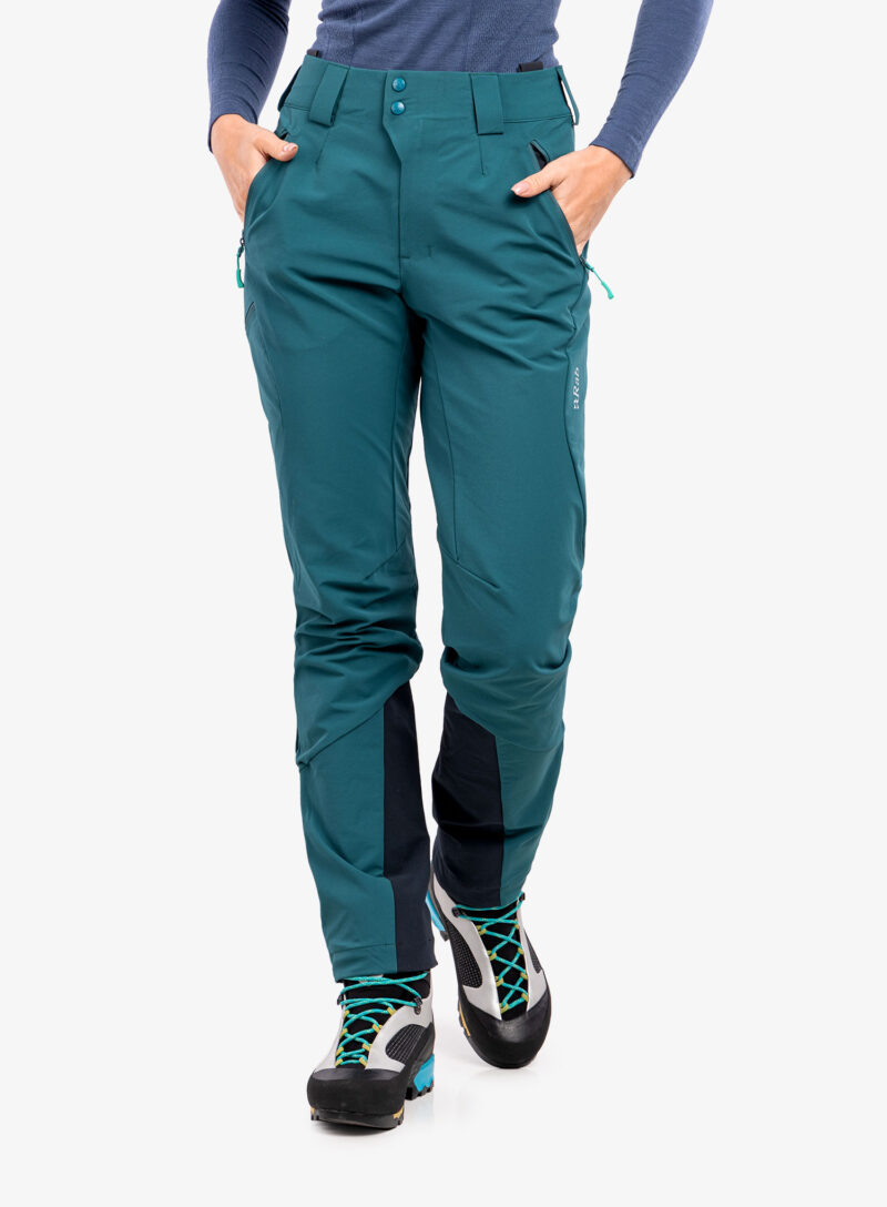 Pantaloni softshell femei Rab Ascendor AS Pants - sagano green