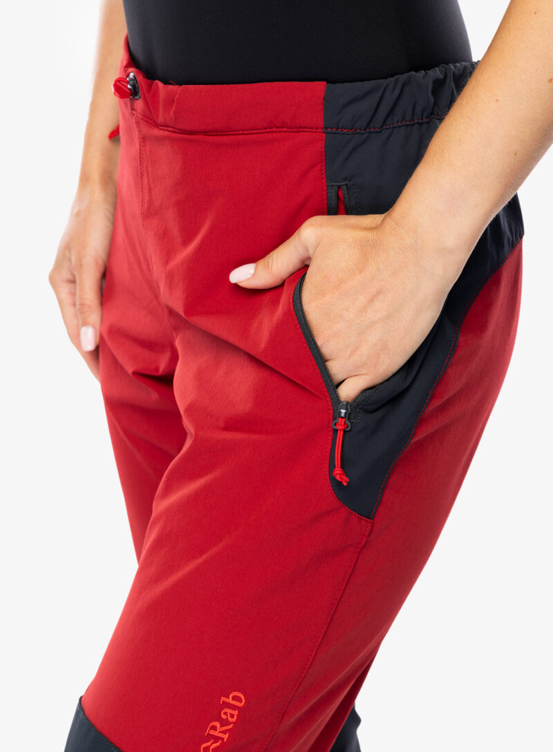 Original Pantaloni softshell femei Rab Torque Pants - crimson