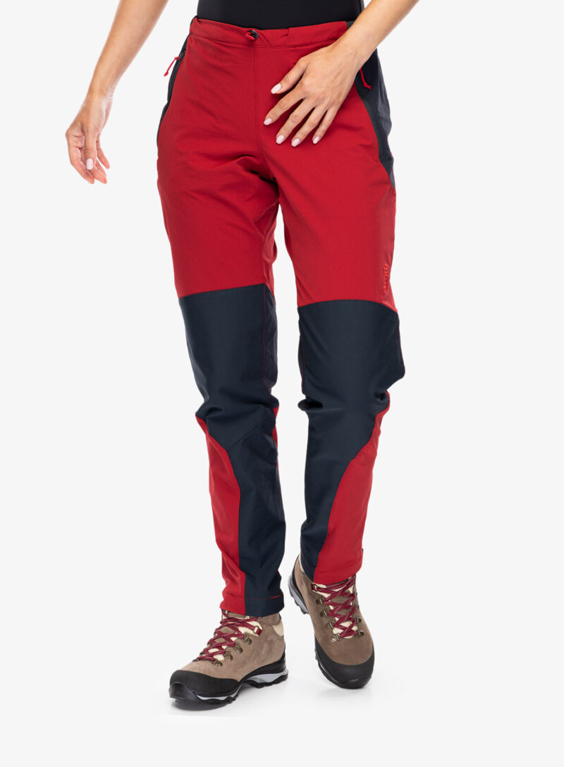 Pantaloni softshell femei Rab Torque Pants - crimson