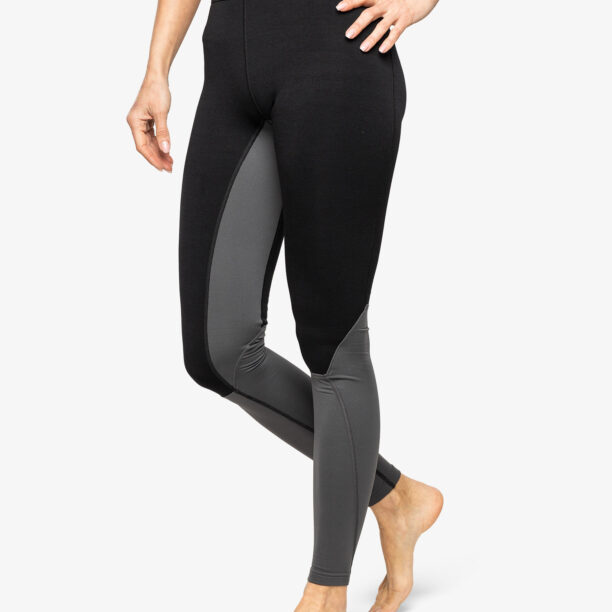 Original Pantaloni strâmți de damă Berghaus MTN Seeker ST Legging - jet black/grey pinstripe