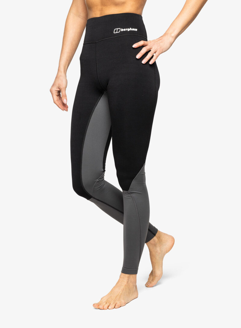 Original Pantaloni strâmți de damă Berghaus MTN Seeker ST Legging - jet black/grey pinstripe