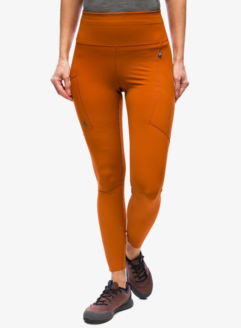 Pantaloni strâmți de damă Fjallraven Abisko Tights - terracotta brown