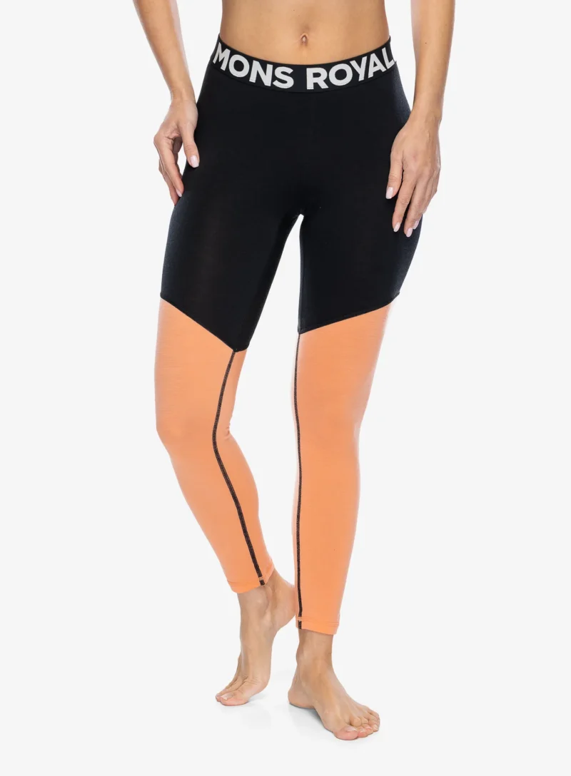 Pantaloni strâmți de damă Mons Royale Cascade Merino Flex 200 Legging - punch