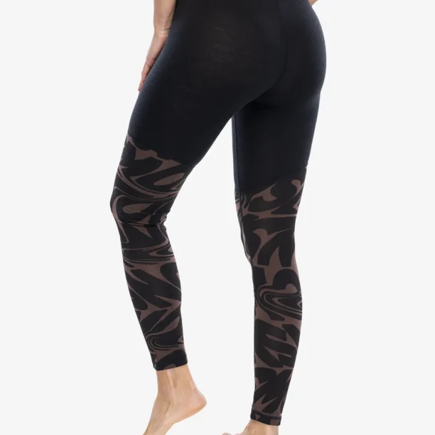 Pantaloni strâmți de damă Mons Royale Cascade Merino Flex 200 Legging - signal lost preţ