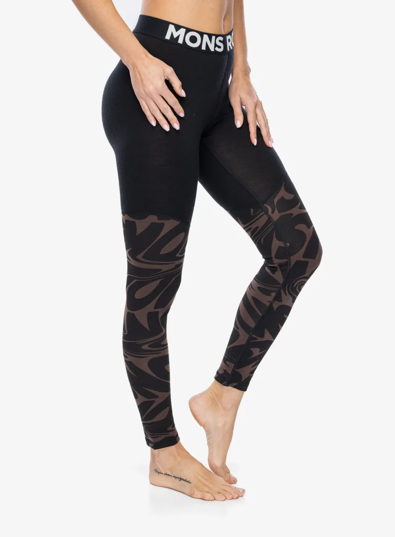 Cumpăra Pantaloni strâmți de damă Mons Royale Cascade Merino Flex 200 Legging - signal lost