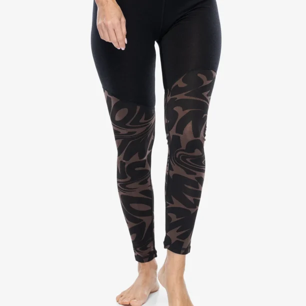 Pantaloni strâmți de damă Mons Royale Cascade Merino Flex 200 Legging - signal lost