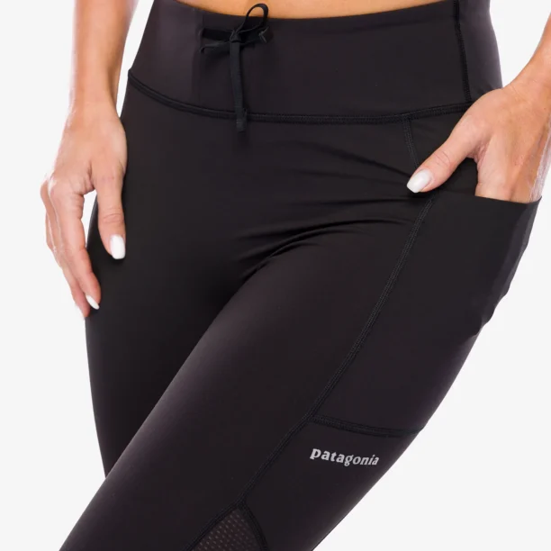 Original Pantaloni strâmți de damă Patagonia Endless Run 7/8 Tights - black