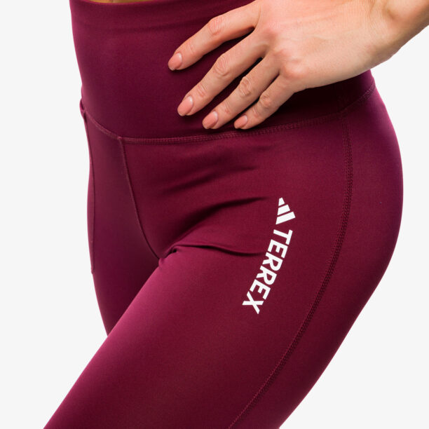 Original Pantaloni strâmți de damă adidas TERREX Multi Tights - shadow red