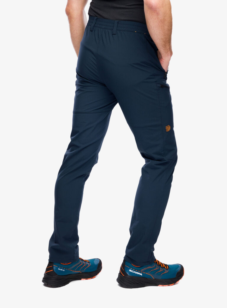 Pantaloni trekking Fjallraven Abisko Trail Stretch Trousers - dark navy preţ