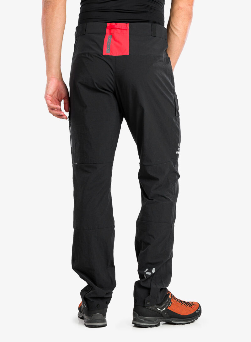 Pantaloni trekking barbati Haglofs L.I.M ZT Pant - true black/zenith red preţ