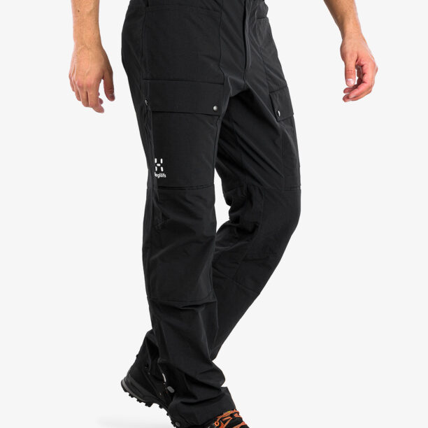 Cumpăra Pantaloni trekking barbati Haglofs L.I.M ZT Pant - true black/zenith red